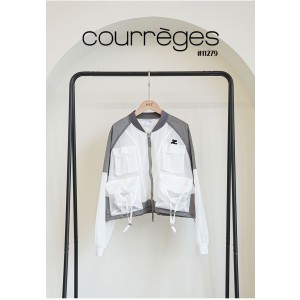 [Courreges] 꾸레쥬 수입프리미엄 여성 썸머 배색 블루종 테크 점퍼