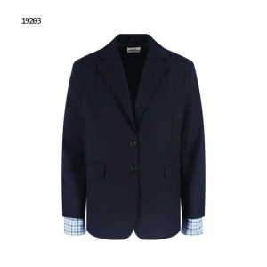 [MIUMIU] 미우미우 여성 체크 셔츠 슬리브 레이어드 자켓