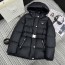 프라다 25FW 후드 벨티드 패딩 블랙