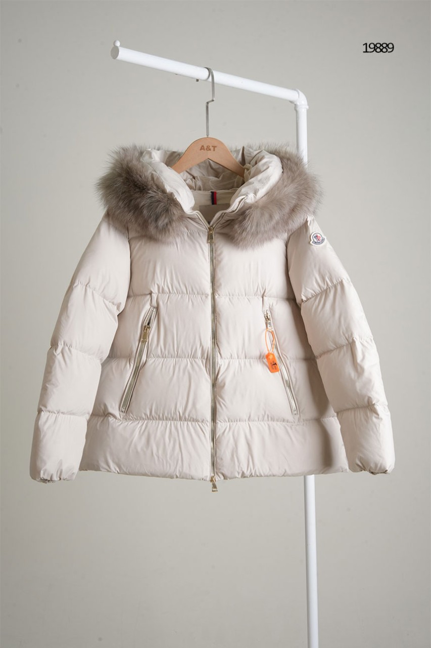 [MONCLER] 몽클레어 여성 라이체퍼 후드 쇼트 다운 자켓
