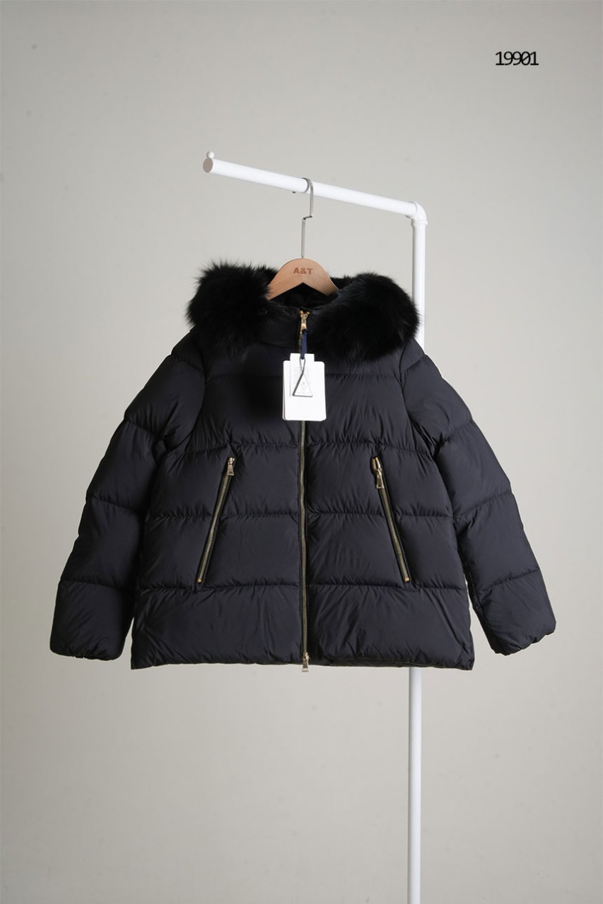 [MONCLER] 몽클레어 라이체퍼 후드 쇼트 다운 자켓