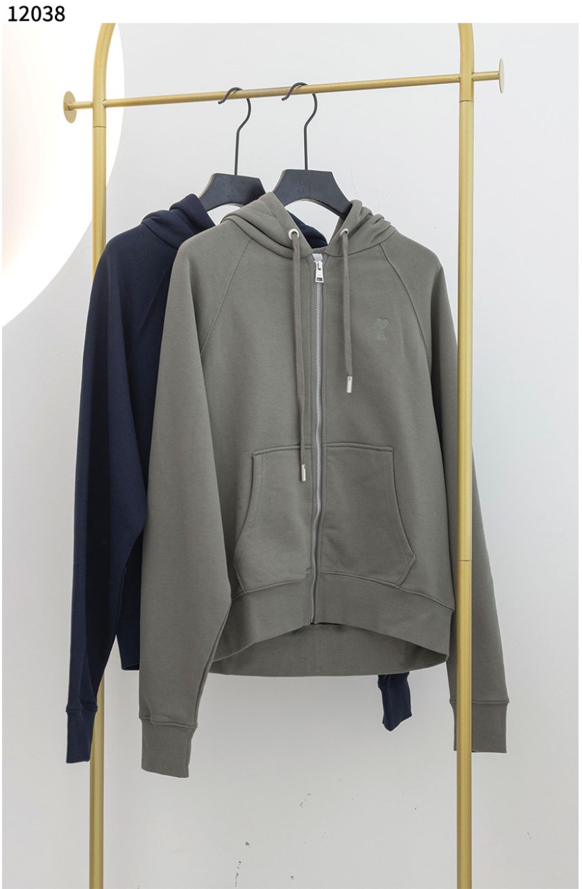 아미 [AMI] Tonal Adc Zipped Hoodie 신상입고