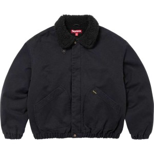슈프림 [ S*preme ] 수입 남여공용 포우 셔링 라운드 봄버 자켓 ㅡ블랙ㅡ 입고