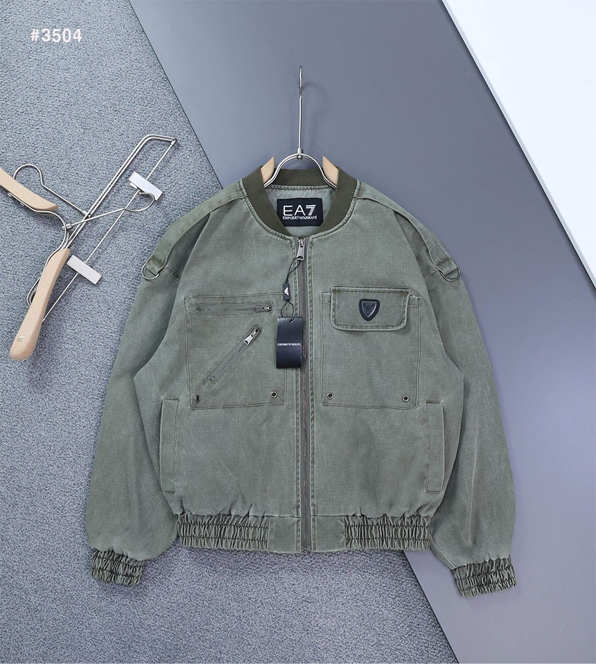 [EMPORIO ARMANI] 알마니 페이디드 워크 블루종 자켓