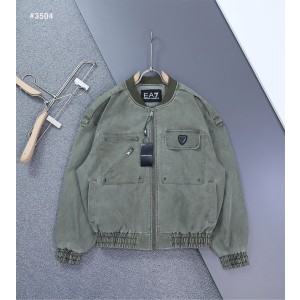 [EMPORIO ARMANI] 알마니 페이디드 워크 블루종 자켓