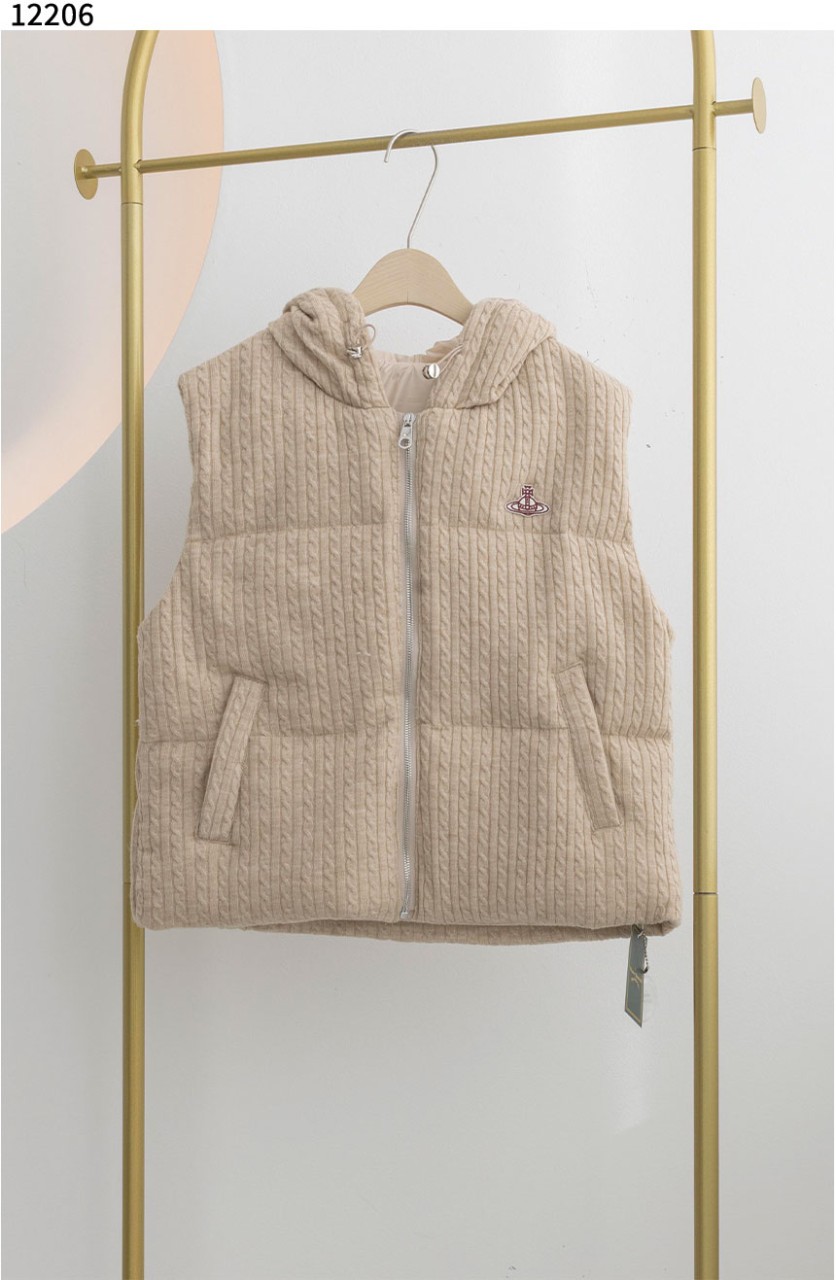 비비안웨스트우드 [Vivienne Westwood] 케이블 니트 패턴 후드 조끼 신상입고