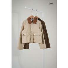 [BURBERRY] 버버리 여성 코듀로이 카라 숏 자켓