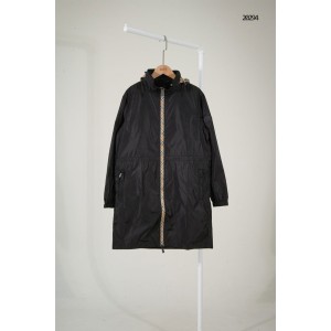 [BURBERRY] 버버리 체크 테이프 나일론 윈드브레이커 롱 자켓