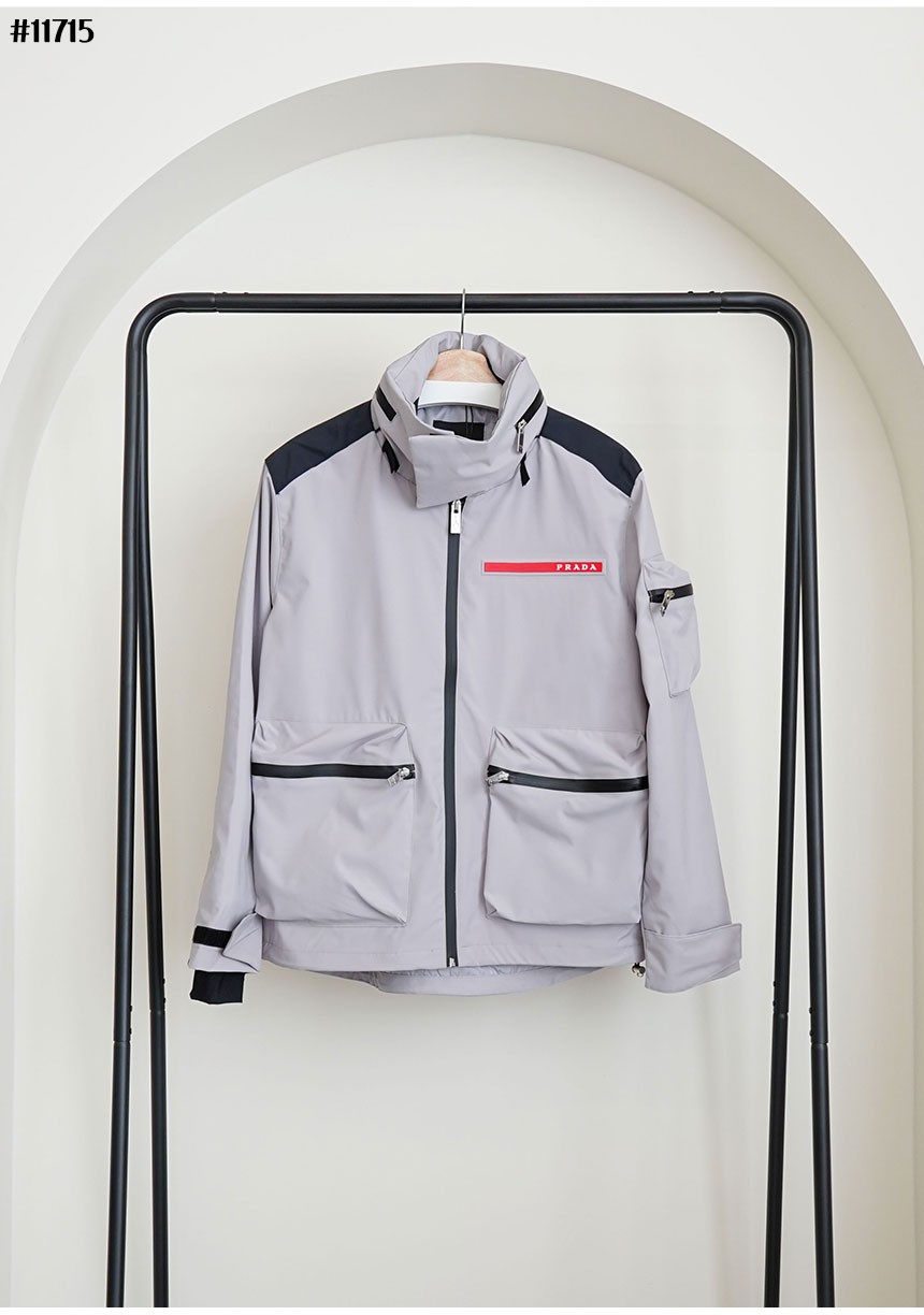 [PRADA] 프라다 수입 프리미엄급 립 후드 트렌치 점퍼