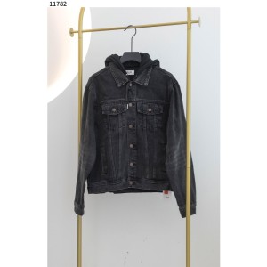 셀린느 [CELINE] 후드 데님 자켓 블랙워시 남성 자켓 신상입고
