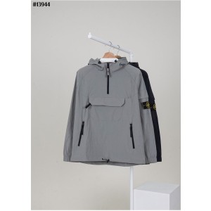 [STONE ISLAND] 스톤아일랜드 남성 포켓 와펜 패치 후드 아노락 자켓