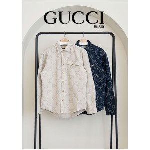 [GUCCI] 구찌 수입 남성 GG 자카드 데님 셔츠