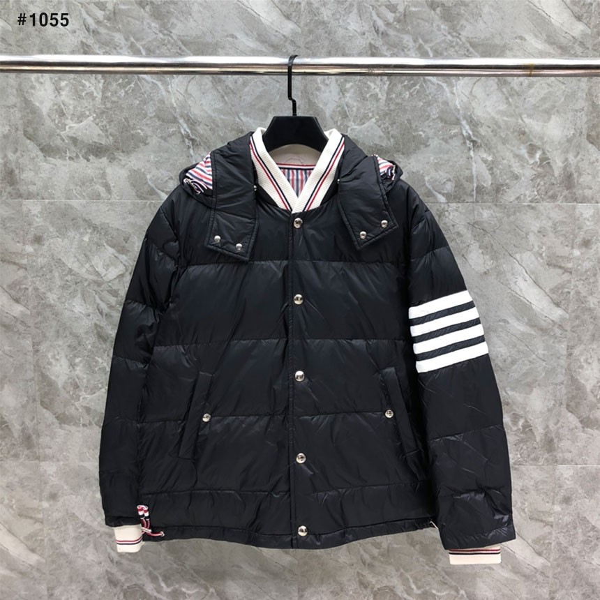 [THOM BROWNE] 톰브라운 다운필드 매르 나일론 4바 보머 자켓