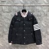 [THOM BROWNE] 톰브라운 다운필드 매르 나일론 4바 보머 자켓