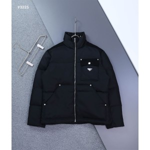 [PRADA] 프라다 삼각로고 크롭 다운 패딩 자켓