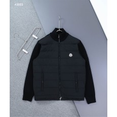 [MONCLER] 몽클레어 로고 패치 니트 패딩 자켓