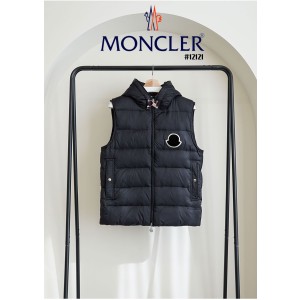 [MONCLER] 몽클레어 수입고퀄  벨벳 로고 패치 다운 베스트