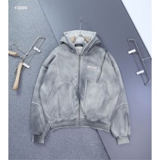 [BALENCIAGA] 발렌시아가 빈티지 피그먼트 워싱 기모 후드 자켓