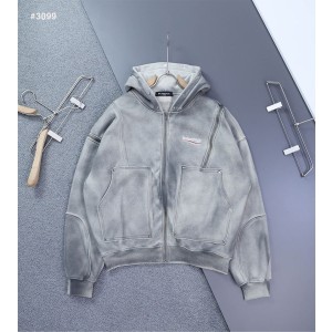 [BALENCIAGA] 발렌시아가 빈티지 피그먼트 워싱 기모 후드 자켓