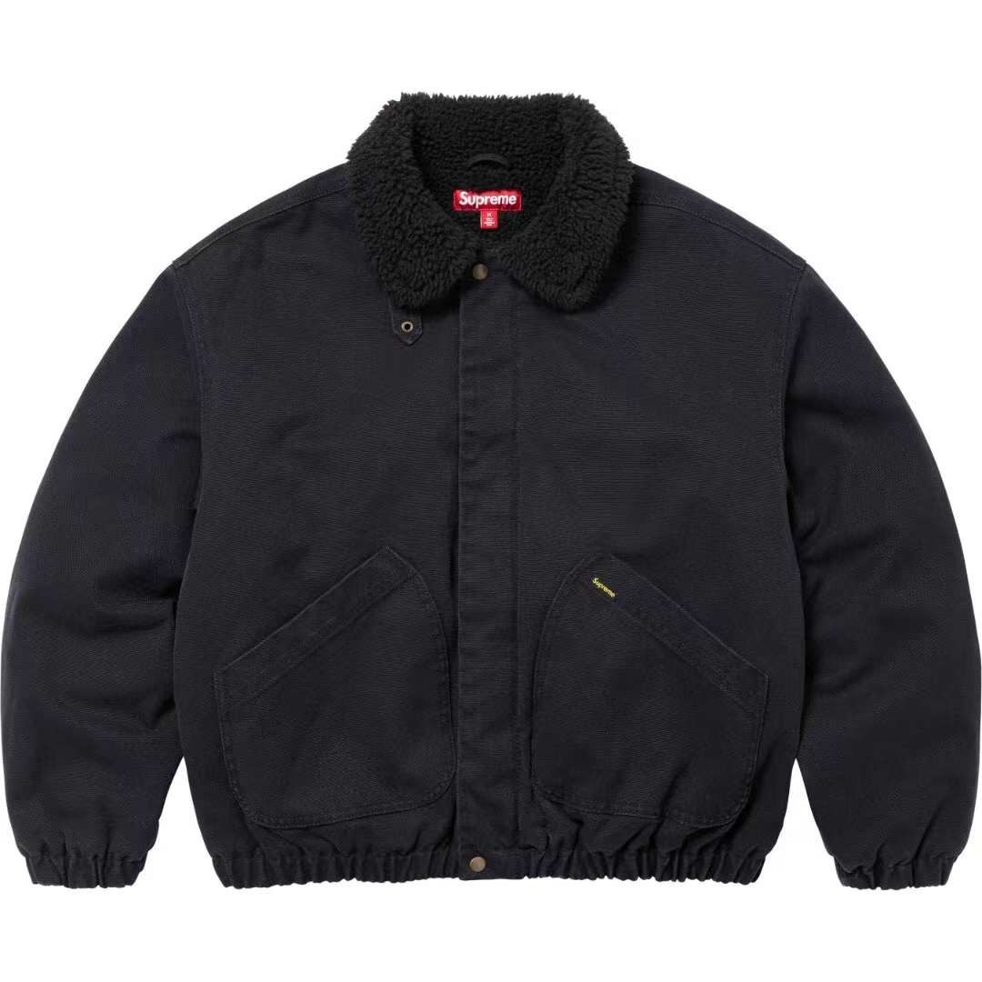 슈프림 [ S*preme ] 수입 남여공용 포우 셔링 라운드 봄버 자켓 ㅡ블랙ㅡ 입고