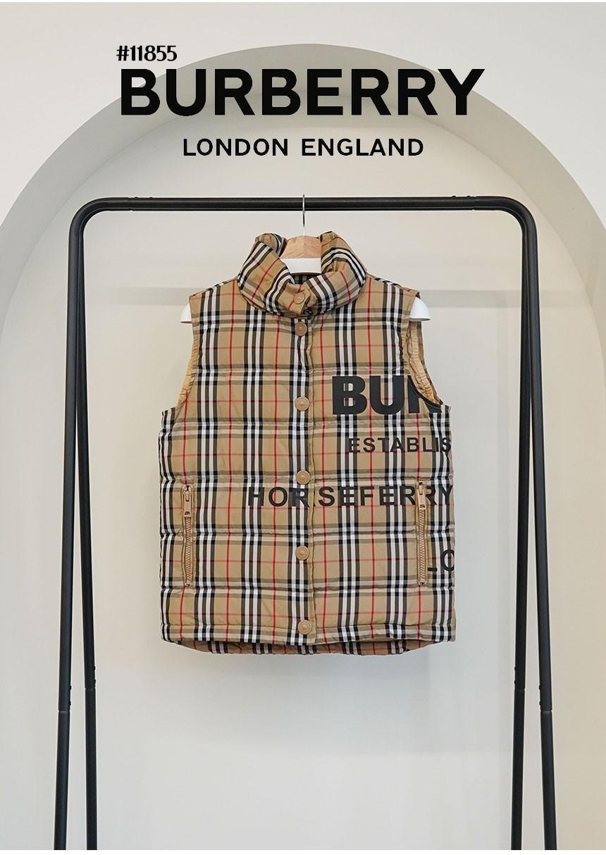 [BURBERRY] 버버리 수입고퀄 호스페리 레터링 프린트 패딩 베스트