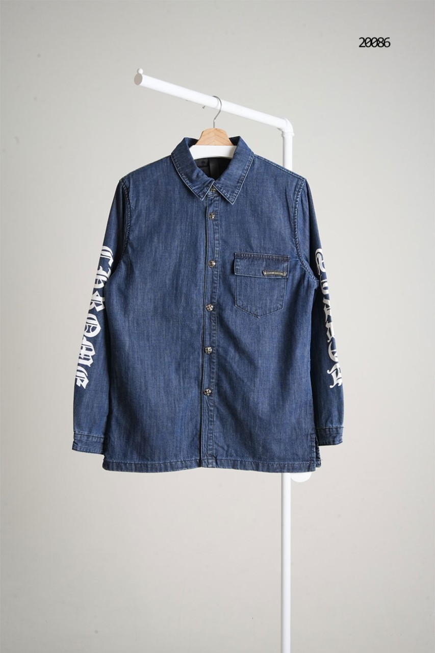 [Chrome Hearts] 크롬하츠 암 레터링 포인트 데님 셔츠