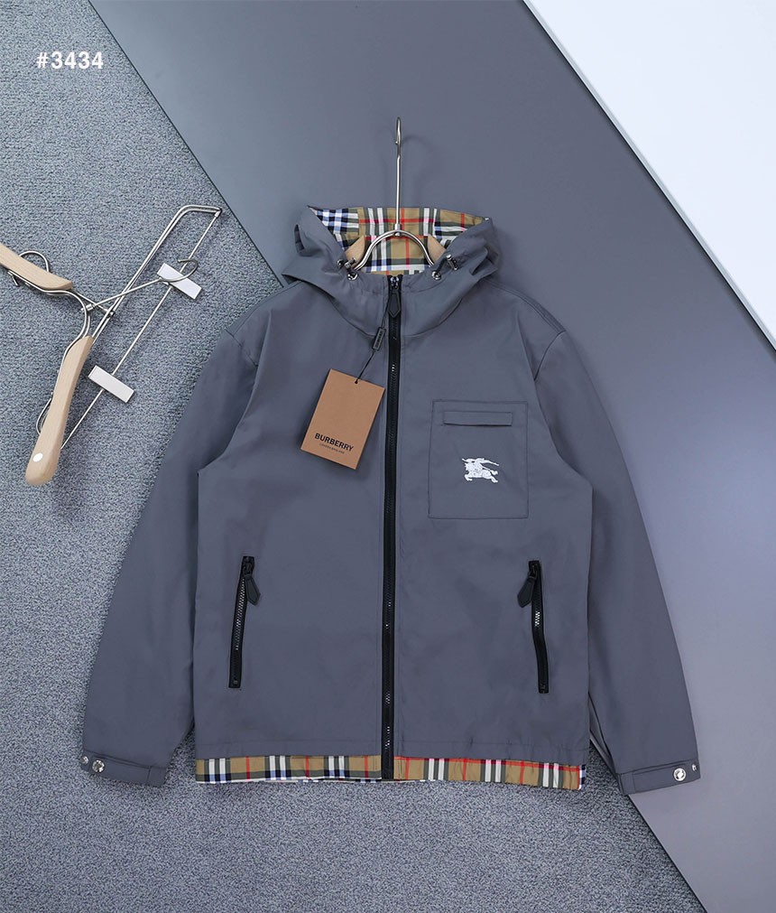 [BURBERRY] 버버리 스탠포드 체크 윈드브에이커 자켓