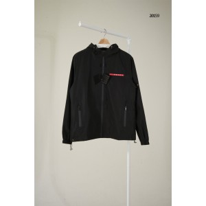 [PRADA] 프라다 남성 레드패치 로고 리나일론 윈드브레이커 자켓