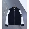 [THOM BROWNE] 톰브라운 4바 배색 블루종 자켓