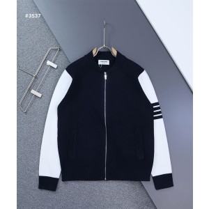 [THOM BROWNE] 톰브라운 4바 배색 블루종 자켓