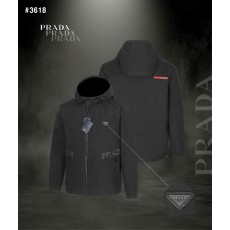 [PRADA] 프라다 나일론 포켓로고 후드 바람막이
