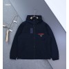 [PRADA] 프라다 포켓 삼각로고 리나일론 후드 자켓