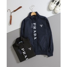 프라다 [ P*ADA ] 수입 버티컬 로고 자수 블루종 자켓 입고