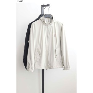 브루넬로쿠치넬리 [Brunello Cucinelli] 본디드 나일론 써모 패딩 로고 후드 자켓 신상입고
