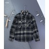 [Chrome Hearts] 크롬하츠 크로스 세메터리 레더패치 체크 셔츠