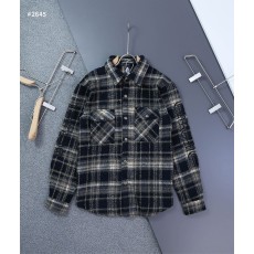 [Chrome Hearts] 크롬하츠 크로스 세메터리 레더패치 체크 셔츠