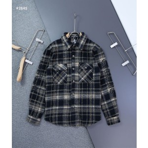 [Chrome Hearts] 크롬하츠 크로스 세메터리 레더패치 체크 셔츠