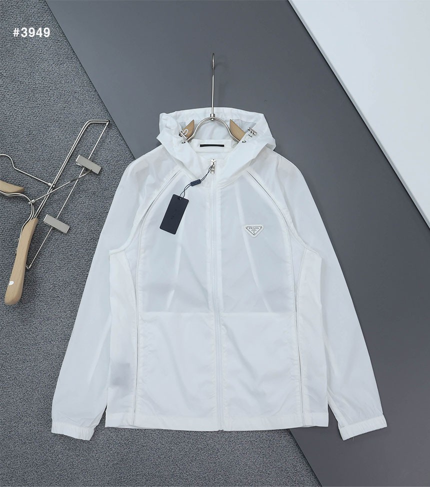 [PRADA] 프라다 삼각로고 메쉬 윈드브레이커 후드 자켓