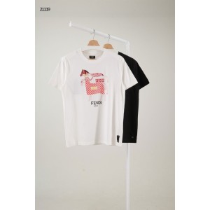 [FENDI] 펜디 홀스 레터링 디자인 로고 반팔 티셔츠