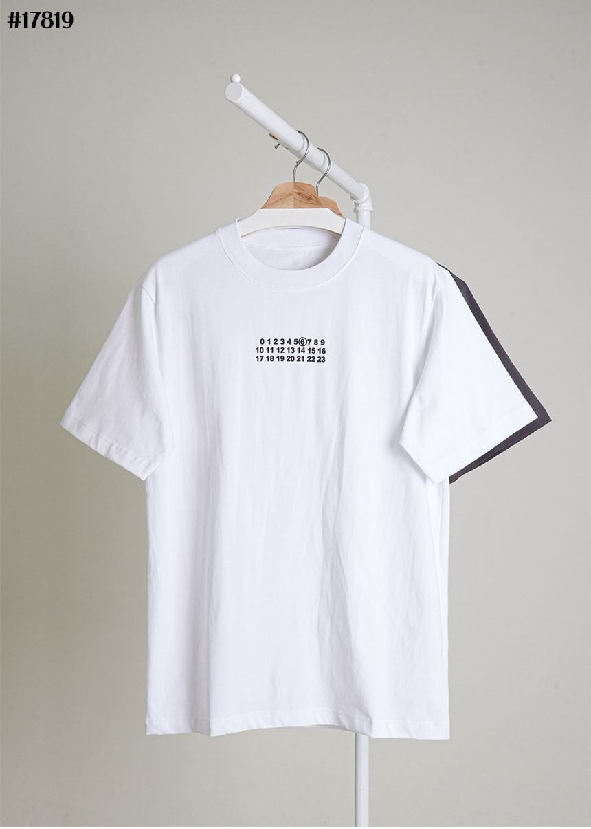 [Maison Margiela] 메종마르지엘라 넘버링 프린팅 크루넥 반팔 티셔츠