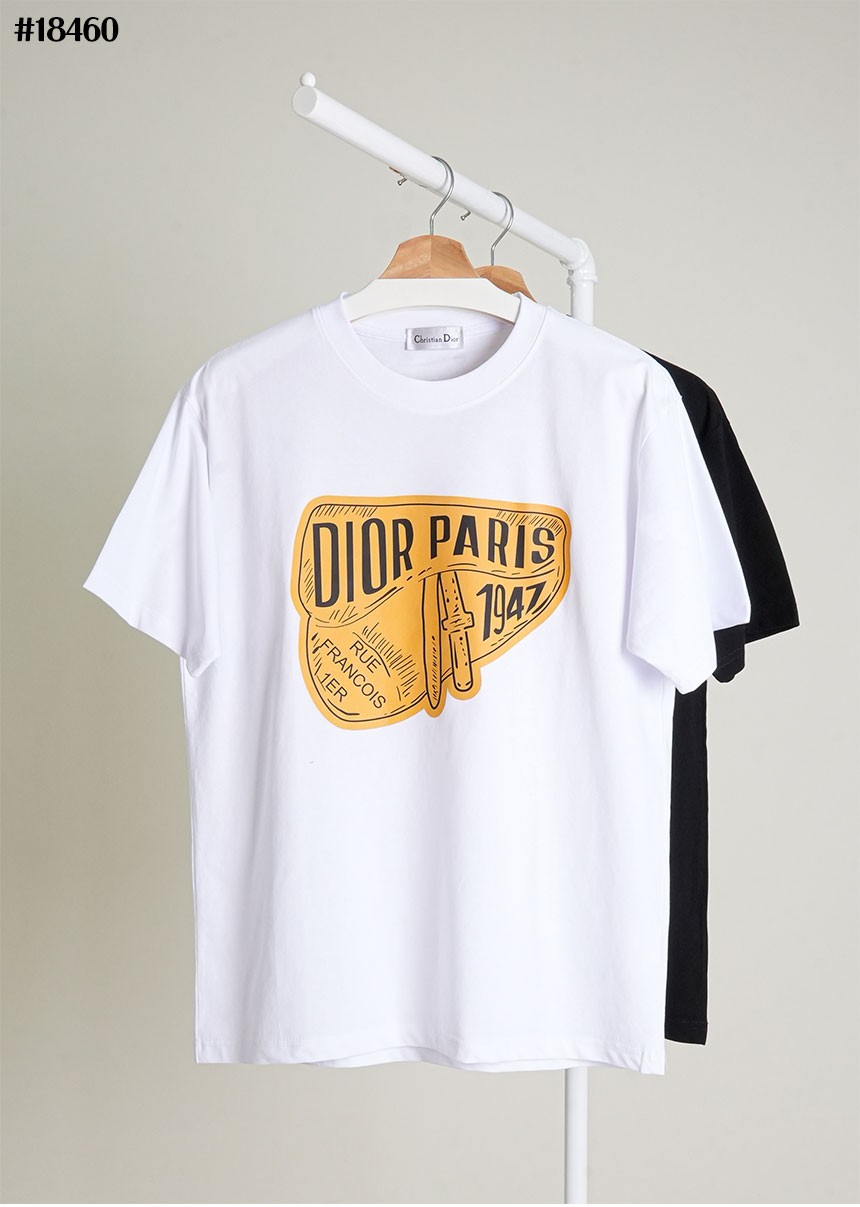 [DIOR] 크리스찬 디올 새들 프린팅 숏 슬리브 그래픽 티셔츠