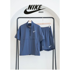[NIKE] 나이키 남성 심플 백로고 반팔 아노락 & 5부 셋