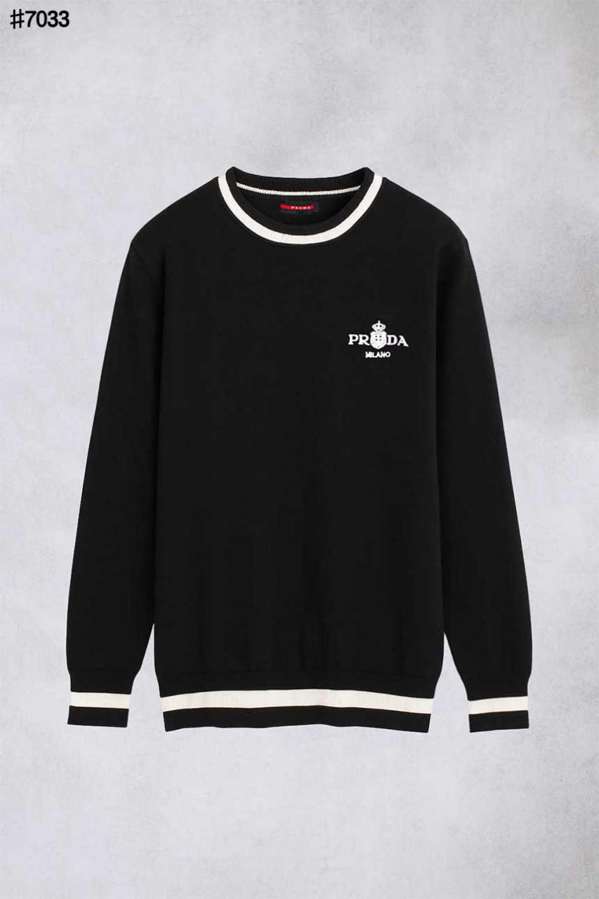 [PRADA] 프라다 자수 로로 배색 울 블렌드 니트 풀오버