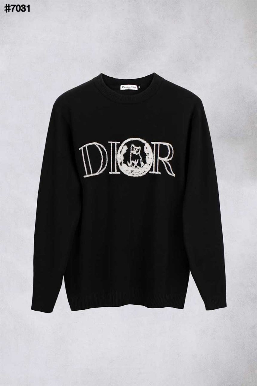 [DIOR] 크리스찬 디올 부클레 엠브로이디드 로고 울 블렌드 니트 풀오버