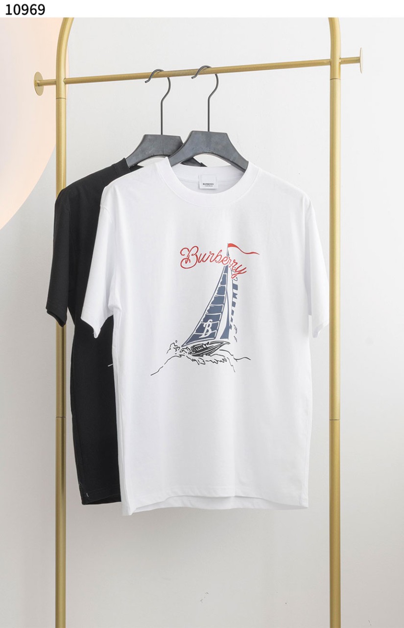 버버리 [BURBERRY] Burberry Sailboat-print Cotton T-shirt 신상입고