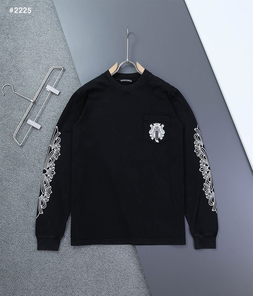 [Chrome Hearts] 크롬하츠 대거포켓 플로랄 롱 슬리브 티셔츠