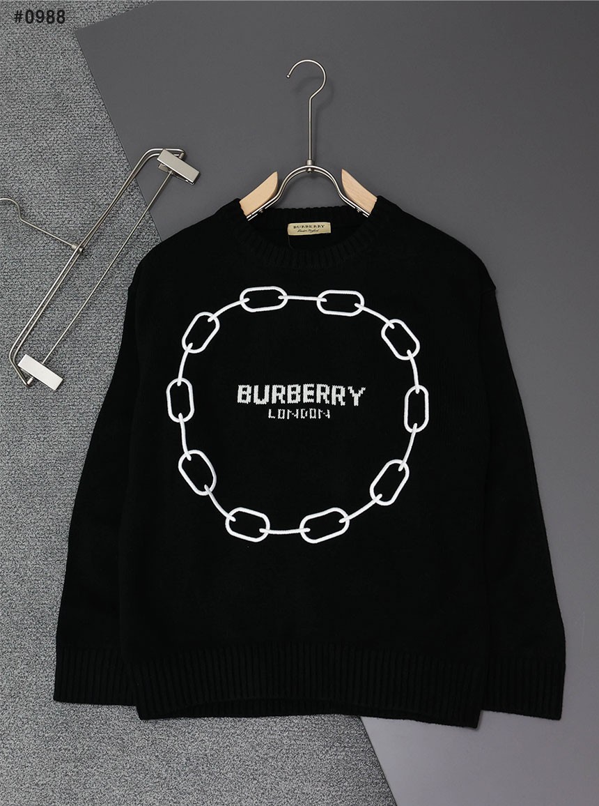 [BURBERRY] 버버리 체인자수 로고 니트