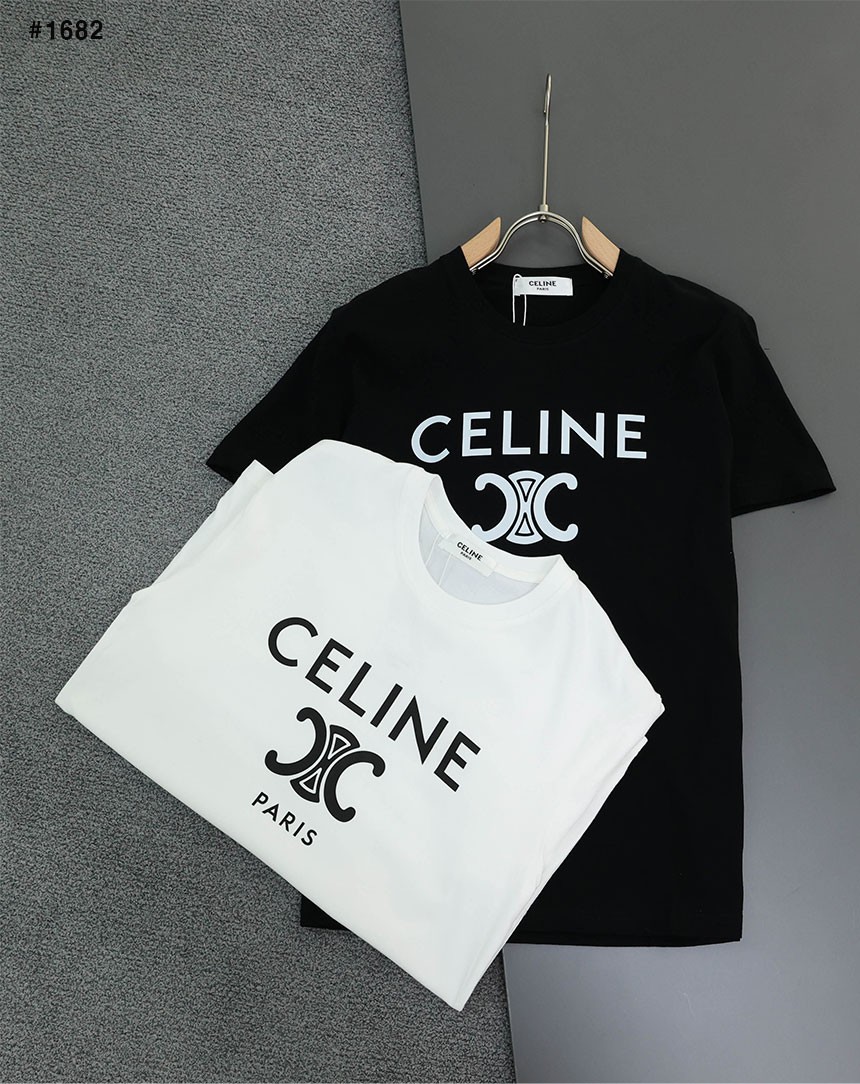 [CELINE] 셀린느 트리옹프 로고 반팔 티셔츠