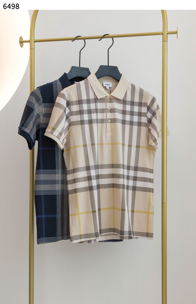 [BURBERRY] 버버리 수입고급 남성 체크 반팔 카라 니트