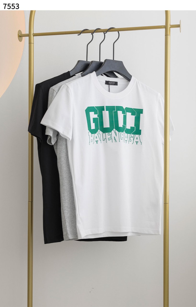 구찌 [GUCCI] 구찌 X 발렌시아가 24SS 로고 프린팅 반팔 티셔츠 신상입고